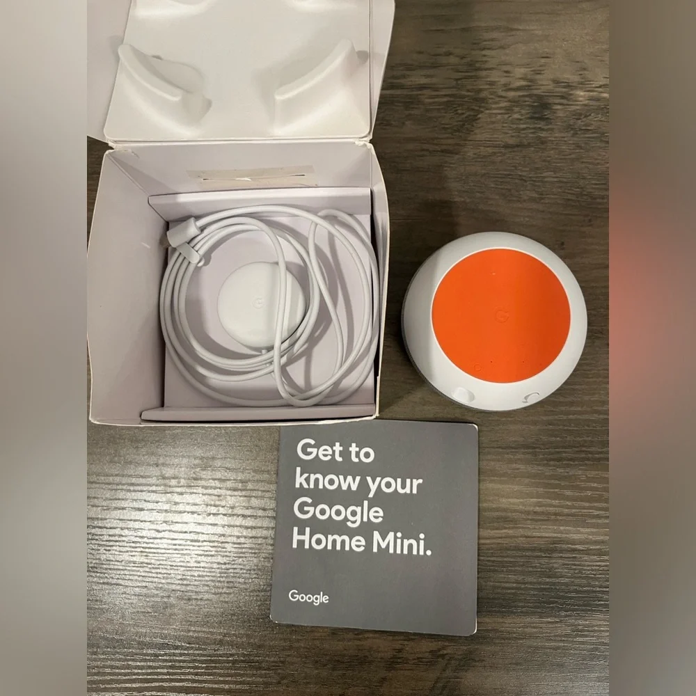 Google Home Mini Smart Speaker w/ Google Assistant Chalk (GA00210-US)